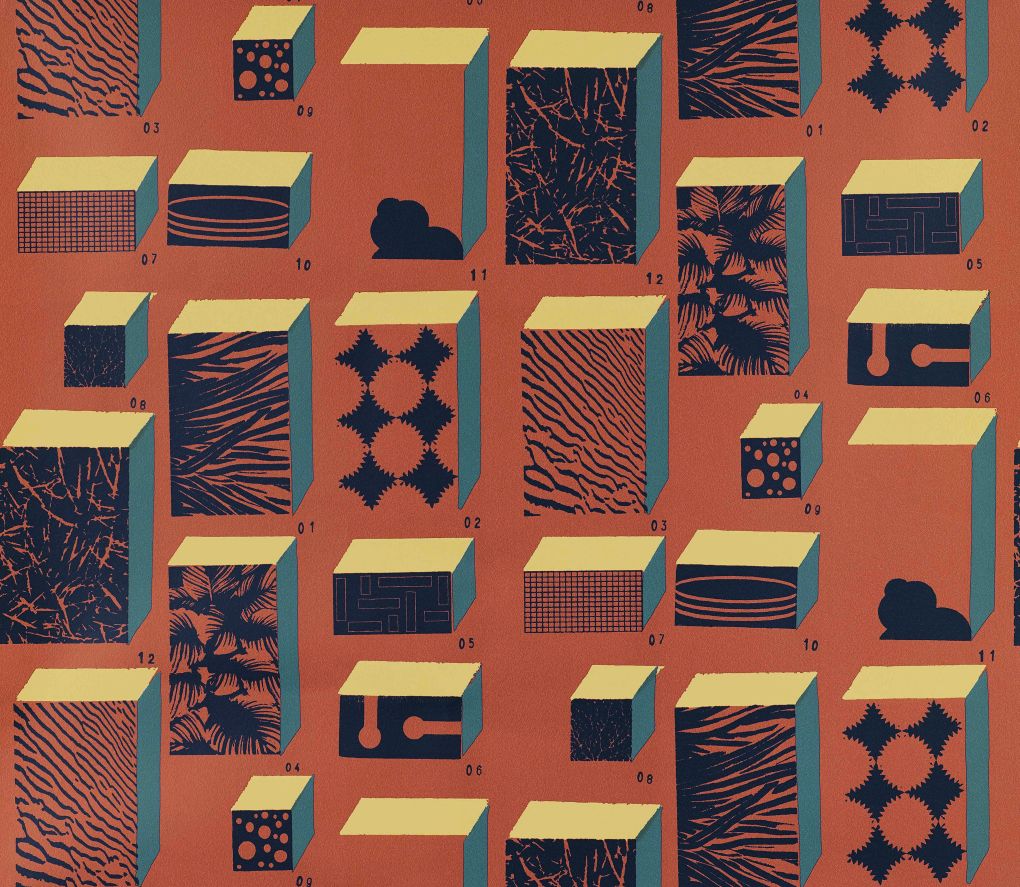 Hermes-carta da parati_SQUARES-Terre_de_Sienne-photo_Artofcol